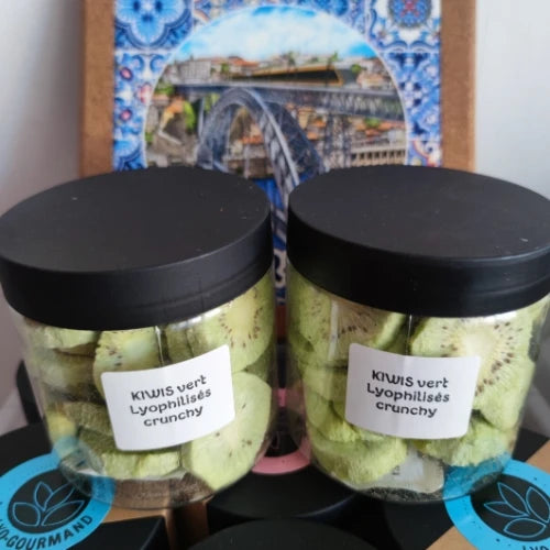 Kiwis verts lyophilisés en tranches 50g