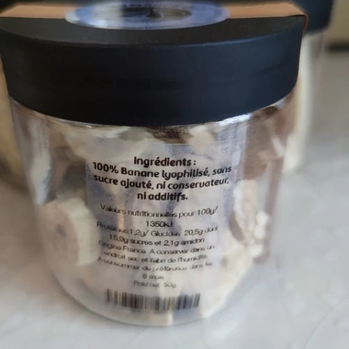 Bananes lyophilisées en rondelles 50 g