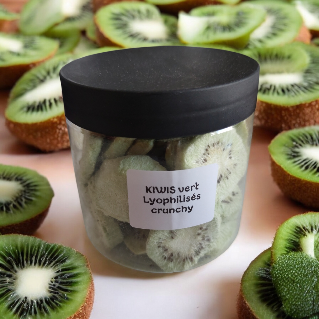 Kiwis verts lyophilisés en tranches 50g
